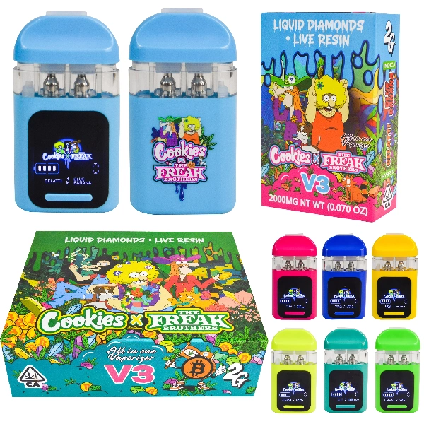 Cookies Kosong X Freak Brothers V3 Switch Dual Sekali Pakai Vape 2G