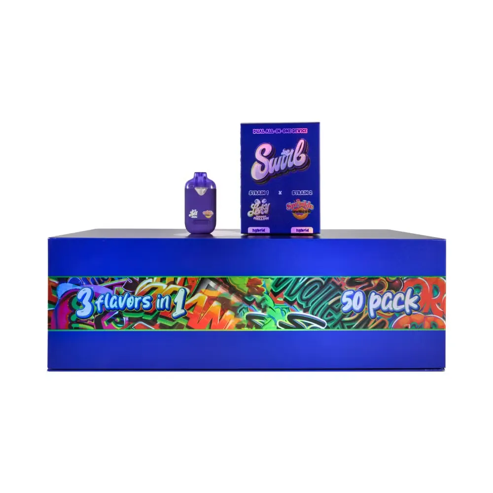 Sakelar Swirl Kosong 2G Vape Sekali Pakai Ruang Ganda